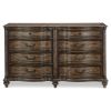 Traditional Dresser of 8 Drawers Classic Brown Oak Finish 1pc Wooden Formal Bedroom Furniture Decorative Drawer Pulls