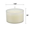 Stonebriar Unscented Long Burning Clear Cup Tealight Candles with 8 Hour Burn Time, 96 Pack, White