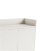 Stylish and Functional 4-Door Storage Cabinet with Square Metal Legs and Particle Board Material,for Living Room and Kitchen,White