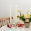 FCMSHAMD 7.5 Inch Spiral Taper Candles Set of 4 Burn Time 6 H Unscented Smokeless for Wedding Dinner Decoration Candle Sticks