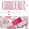 Lacette Silk Pillowcase 2 Pack for Hair and Skin, 100% Mulberry Silk, Double-Sided Silk Pillow Cases with Hidden Zipper (Light Pink, Queen Size: 20" x