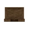 Manhattan Comfort Liberty 70.86 Floating Wall Entertainment Center with Overhead Shelf in Rustic Brown