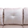 Latte Faux Leather Living Room Sofa Set B