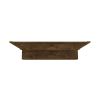 Manhattan Comfort Liberty 70.86 Floating Wall Entertainment Center with Overhead Shelf in Rustic Brown