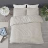 3 Piece Cotton Seersucker Comforter Set