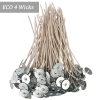 MILIVIXAY 100pcs 6.0inch ECO 4 Wicks for Soy Candles ,Pre-Waxed and Tabbed ECO Wicks for Soy Candles Making.