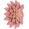 3D Metal Succulent Wall Decor Pink Hand Painted Hanging Metal Flowers 7.5x7.5x1.5 inch Wall Decor for Living Room Bedroom Kitchen Bathroom Flower Wall