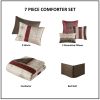 7 Piece Jacquard Comforter Set with Throw Pillows